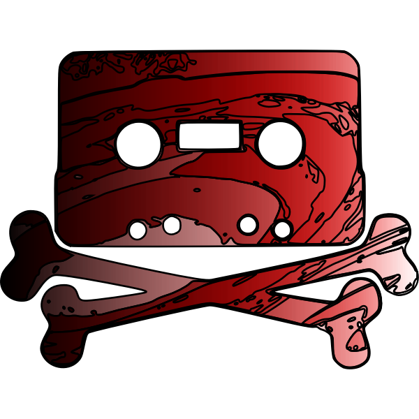 SVG Vector drawing of audio cassette