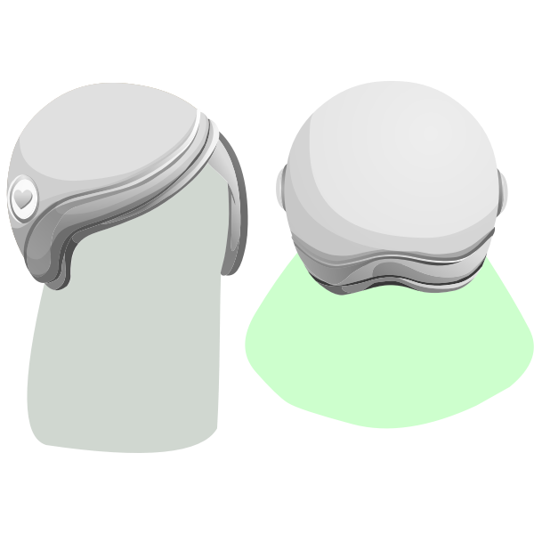 SVG Vector drawing of avatar helmet