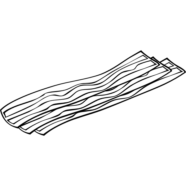 SVG Vector drawing of bacon