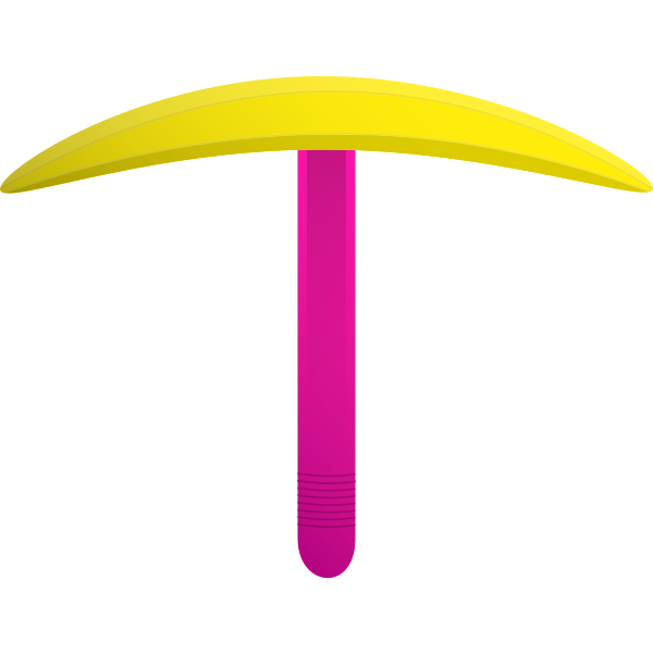 SVG Vector drawing of banana pickaxe