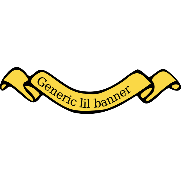 SVG Vector drawing of banner old style
