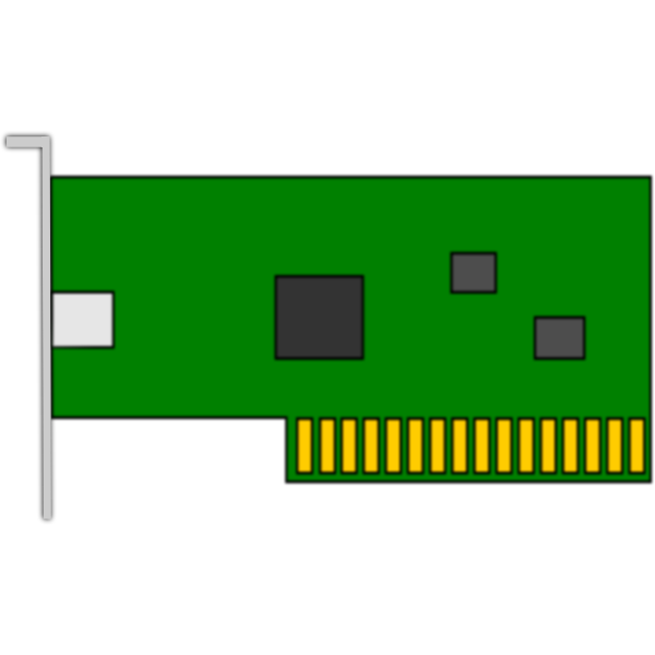 SVG Vector drawing of basic PCI network card