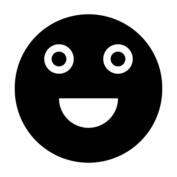 SVG Vector drawing of black emoticon