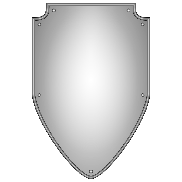 SVG Vector drawing of blank silver shield