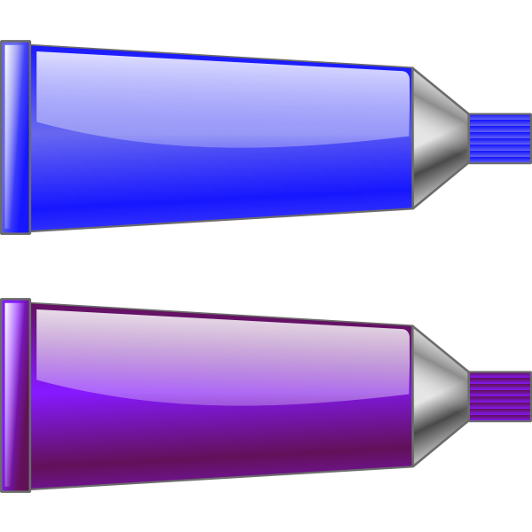 SVG Vector drawing of blue and purple colour tubes