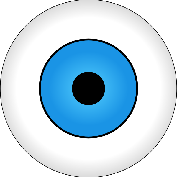 SVG Vector drawing of blue eye iris