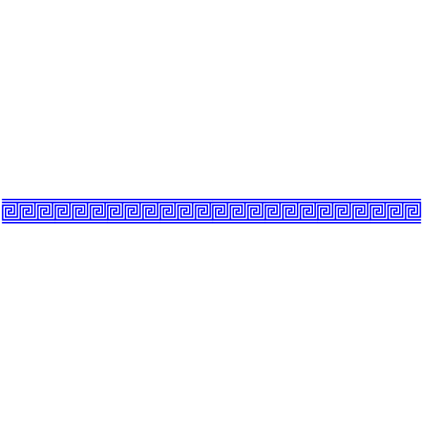 SVG Vector drawing of blue line Greek key pattern thin