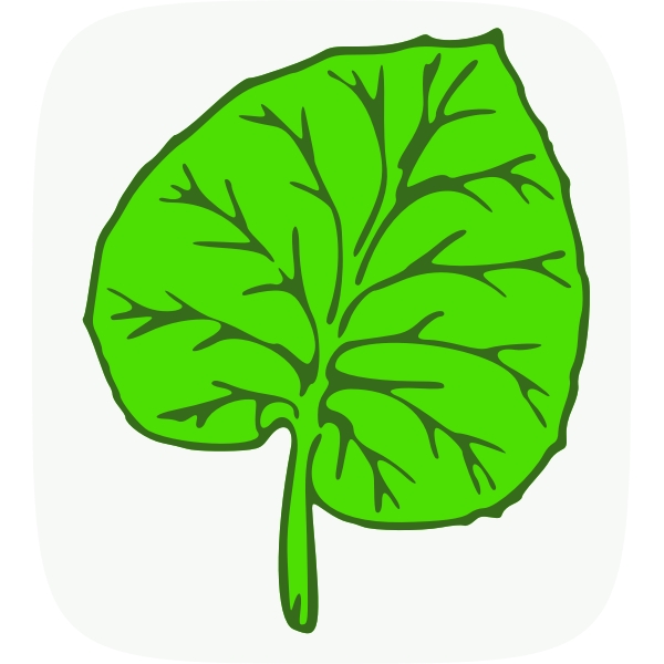 SVG Vector drawing of botany quiz sign
