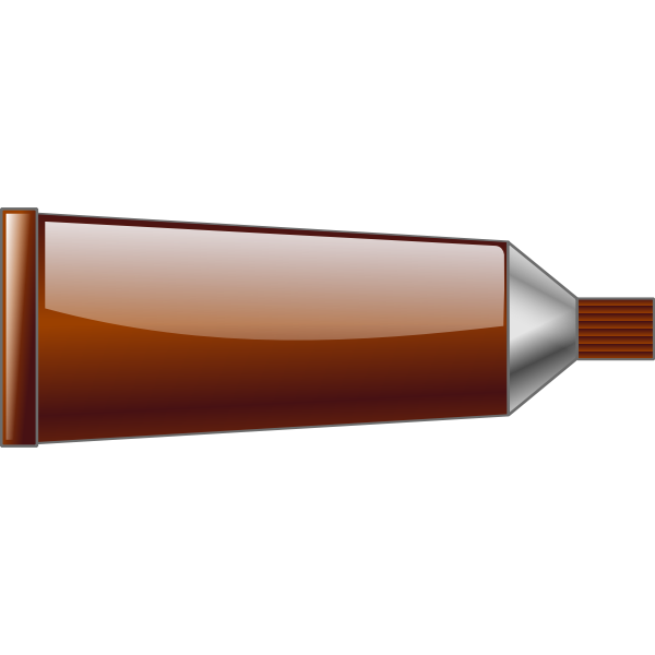 SVG Vector drawing of brown colour tube
