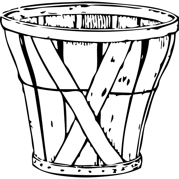 SVG Vector drawing of bushel basket