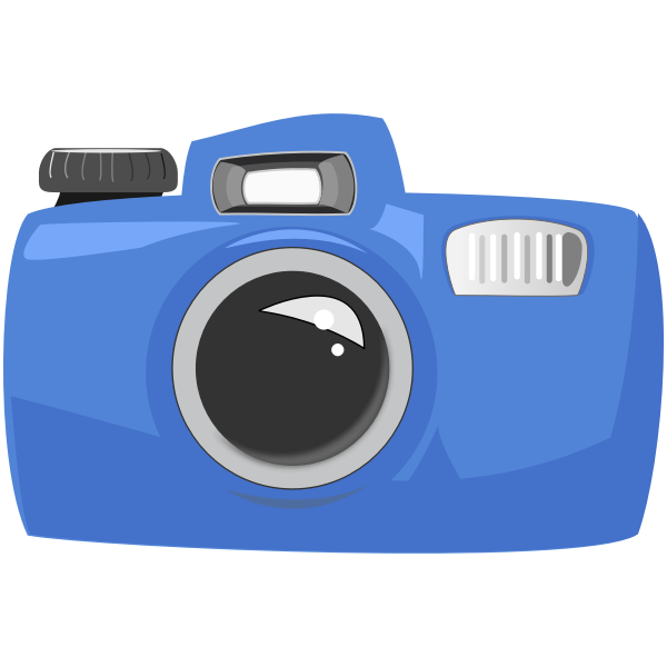 SVG Vector drawing of cartoon blue underwater camera