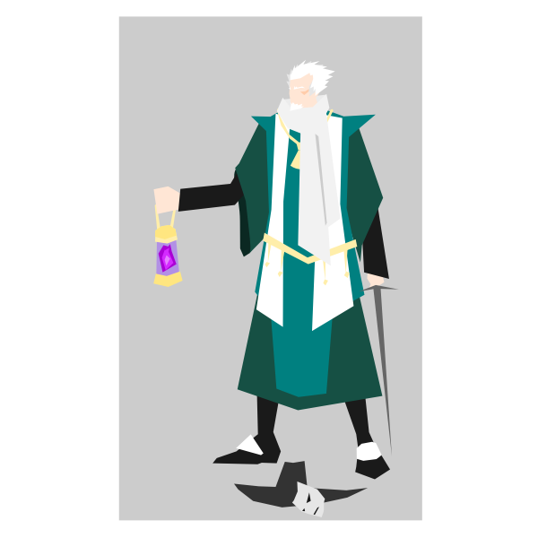 SVG Vector drawing of cartoon priest