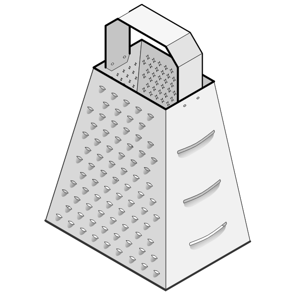 SVG Vector drawing of cheese grater