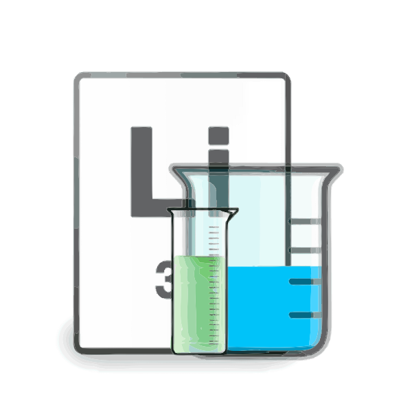 SVG Vector drawing of chemical experiment result