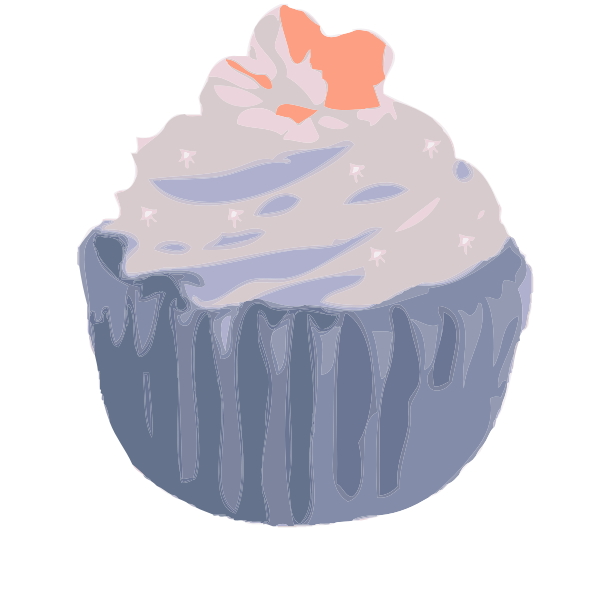 SVG Vector drawing of chocolate cupcake