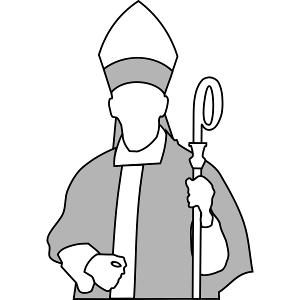 SVG Vector drawing of Christian bishop