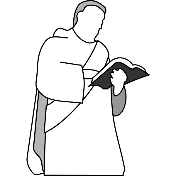 SVG Vector drawing of Christian deacon