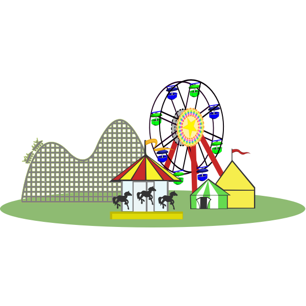 SVG Vector drawing of circus festival