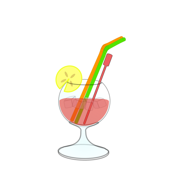 SVG Vector drawing of cocktail in glass