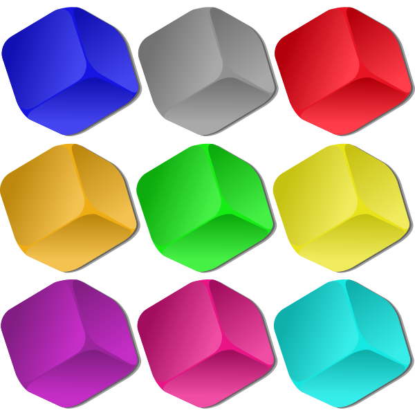 SVG Vector drawing of colorful game playing marbles