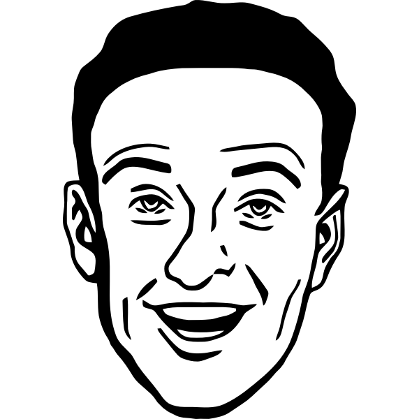 SVG Vector drawing of comic man character profile avatar