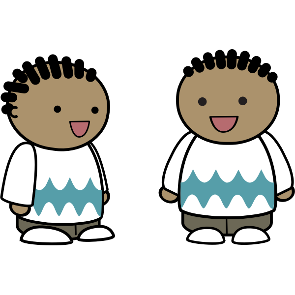 SVG Vector drawing of cornrows characters