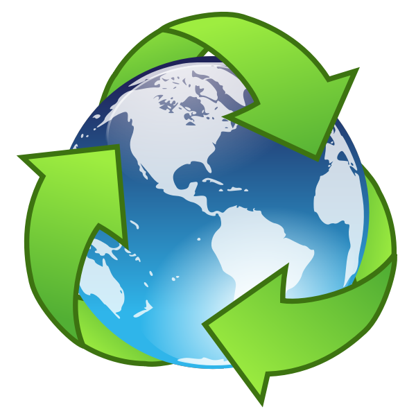 SVG Vector drawing of crystal earth recycle symbol