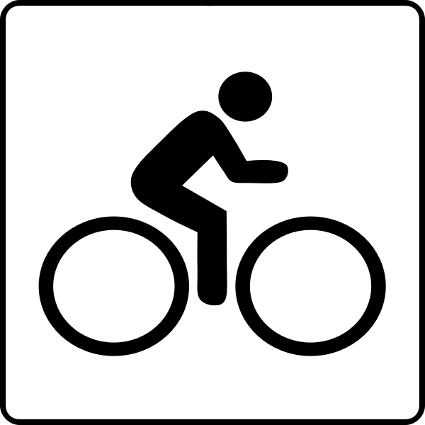 SVG Vector drawing of cycling facilities available sign