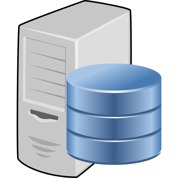 SVG Vector drawing of database server
