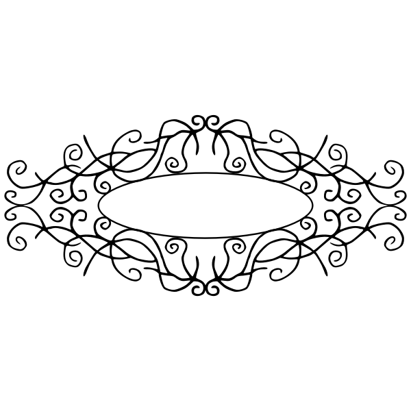SVG Vector drawing of decorative title frame