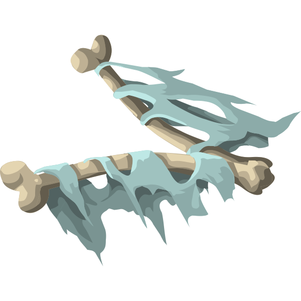 SVG Vector drawing of deteriorating bones