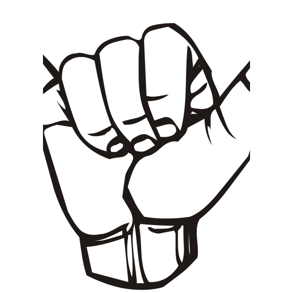 SVG Vector drawing of different messages in sign languages