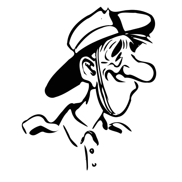 SVG Vector drawing of digger