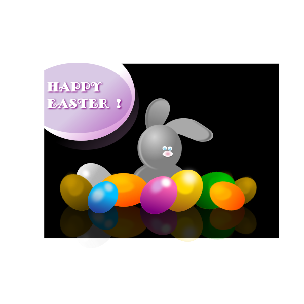 SVG Vector drawing of Easter poster