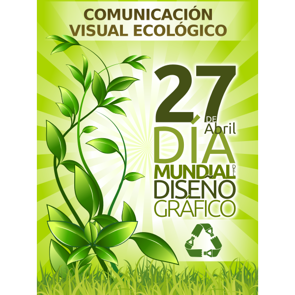 SVG Vector drawing of ecological promotion poster