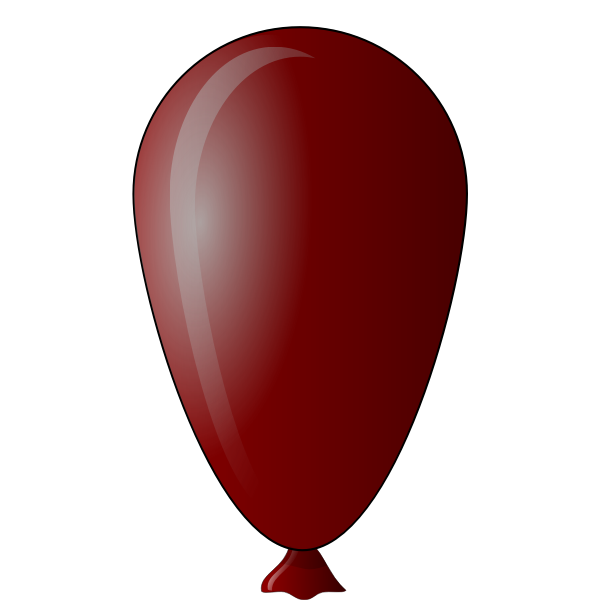 SVG Vector drawing of egg shaped red balloon