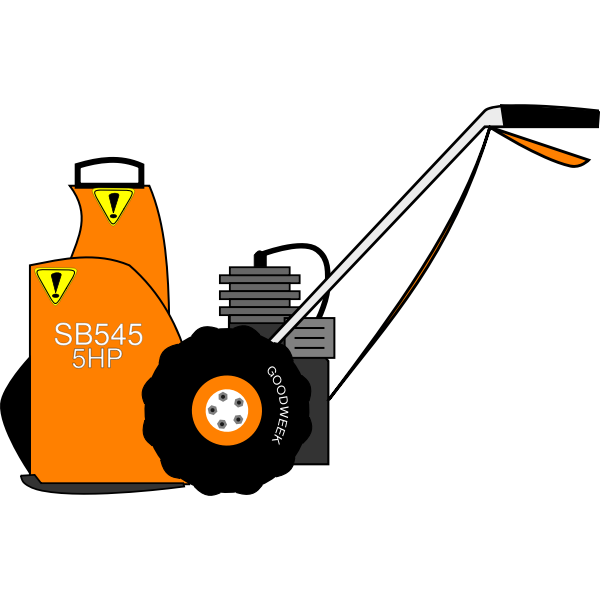 SVG Vector drawing of electric snow blower