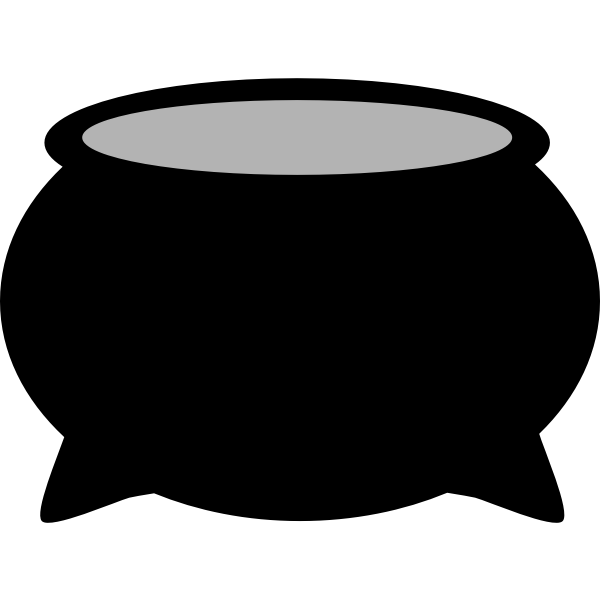 SVG Vector drawing of empty black pot