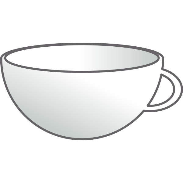 SVG Vector drawing of empty mug of tea