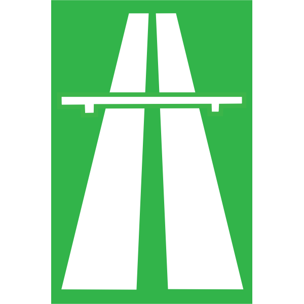 SVG Vector drawing of entrance to highway section roadsign
