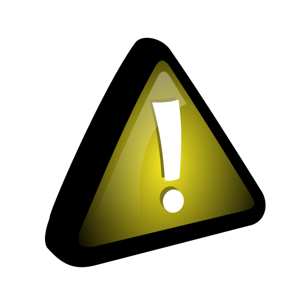 SVG Vector drawing of exclamation mark in yellow triangle