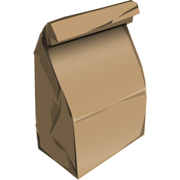 SVG Vector drawing of fast food recyclable paper bag