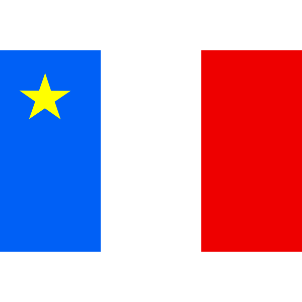 SVG Vector drawing of flag of Acadia