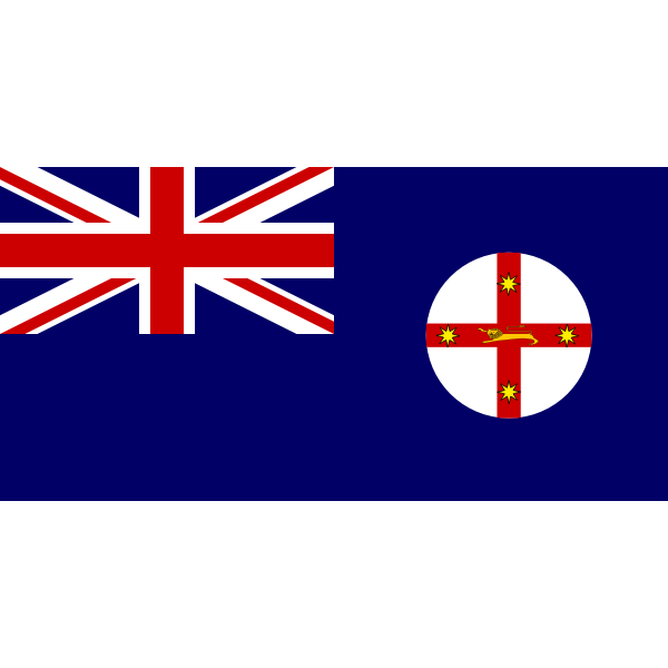SVG Vector drawing of flag of New South Wales