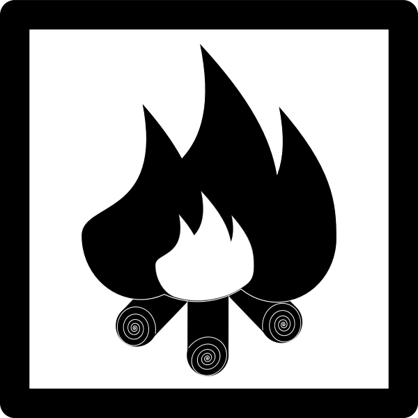 SVG Vector drawing of flammable package label