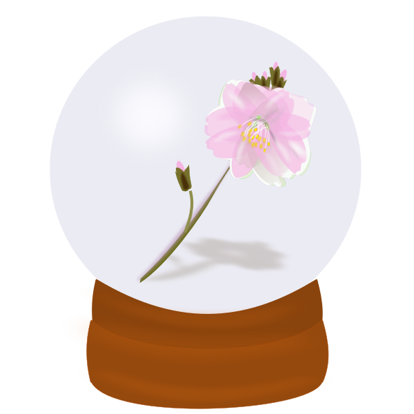 SVG Vector drawing of flower globe