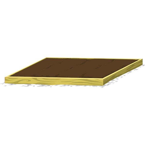 SVG Vector drawing of flower planting box 3x4