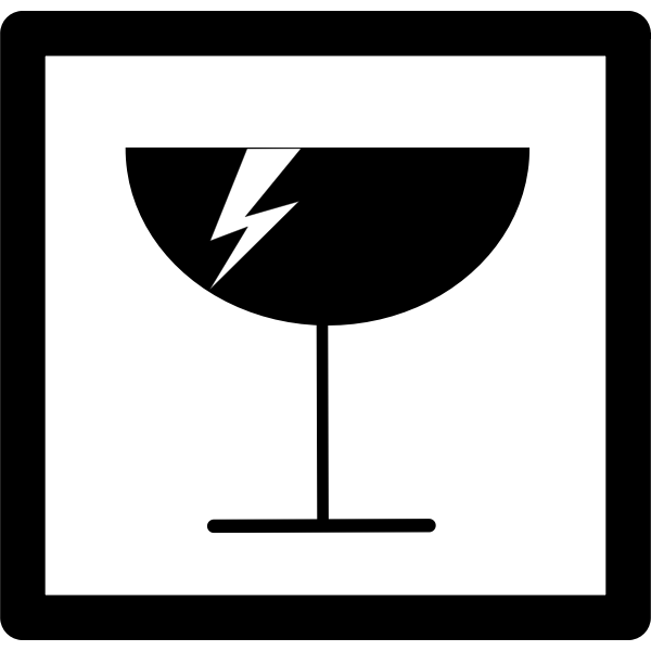 SVG Vector drawing of fragile package pictogram