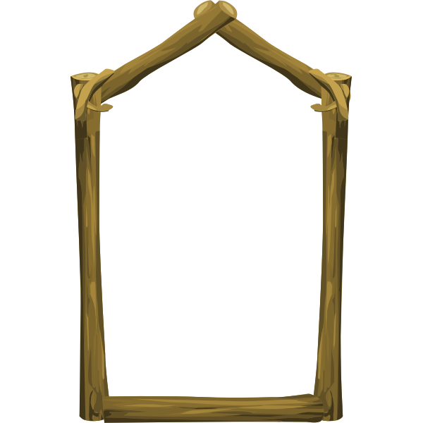 SVG Vector drawing of freestanding wooden frame