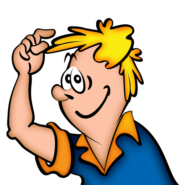 SVG Vector drawing of funny DIY man profile image